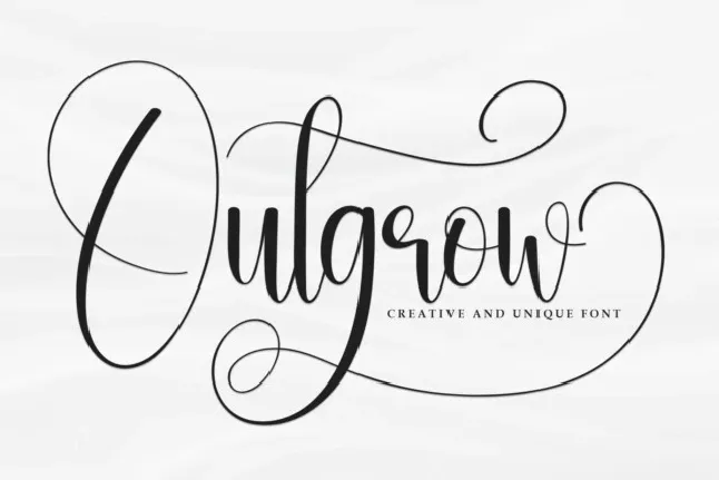 Outgrow Script font