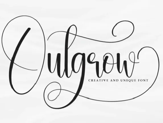 Outgrow Script font