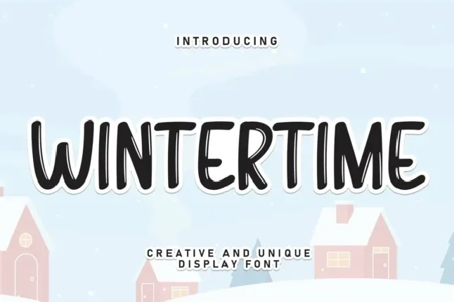 Wintertime Display font