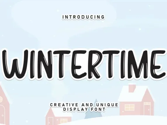 Wintertime Display font