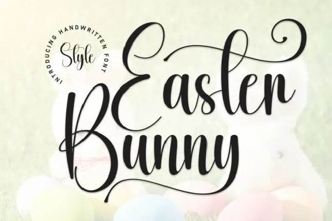 Easter Bunny Calligraphy font