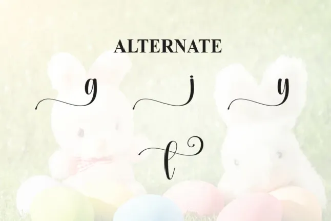 Easter Bunny Calligraphy font