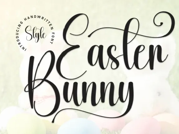 Easter Bunny Calligraphy font