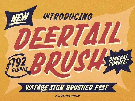 Deertail Brush font