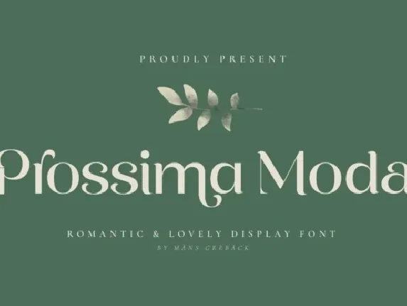 Prossima Moda font