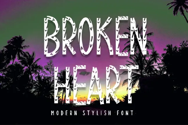 Broken Heart font