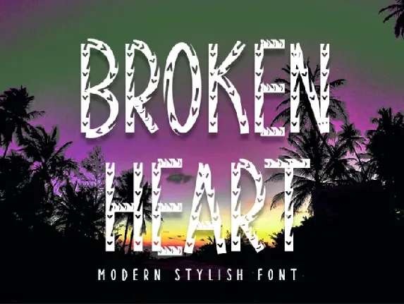 Broken Heart font