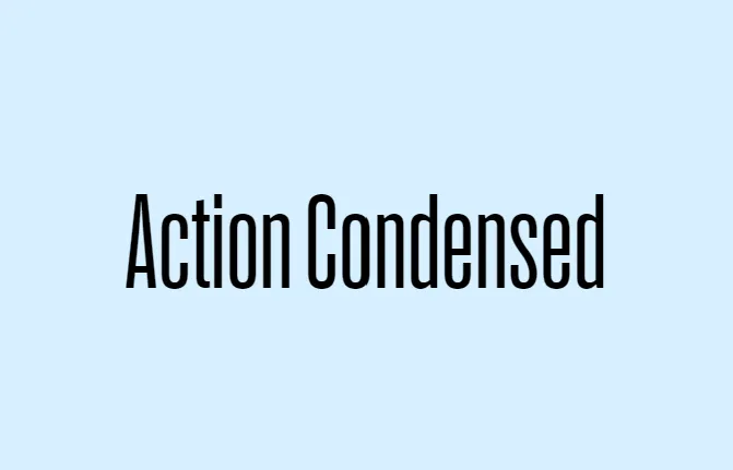 Action Condensed Family font