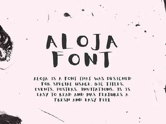 Aloja Handwritten Free Download font