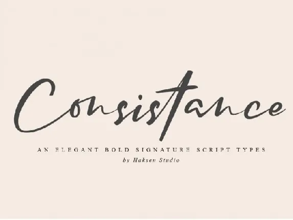 Consistance Signature font