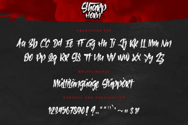 SharpHorn Demo font