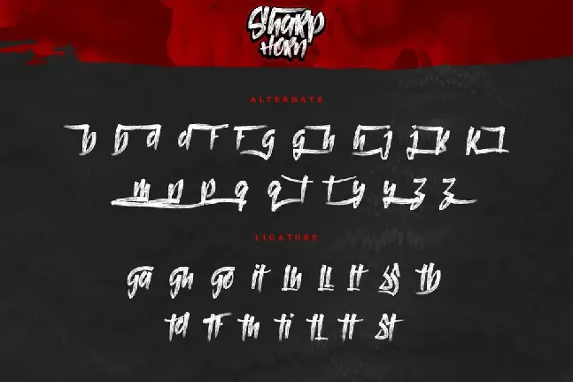 SharpHorn Demo font