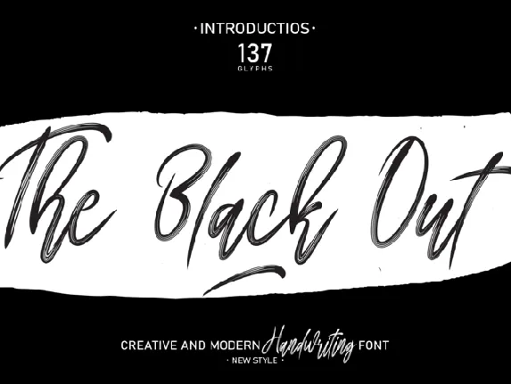 The Black Out font