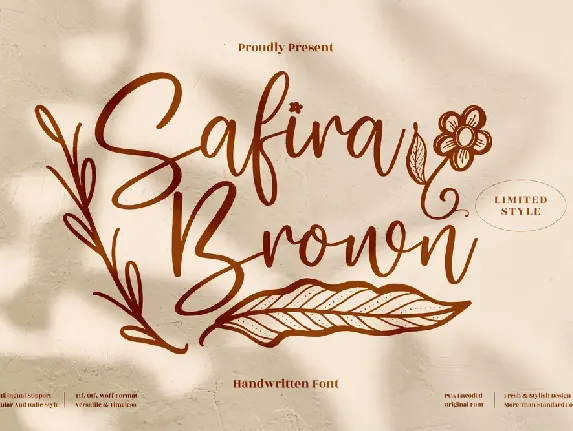 Safira Brown font