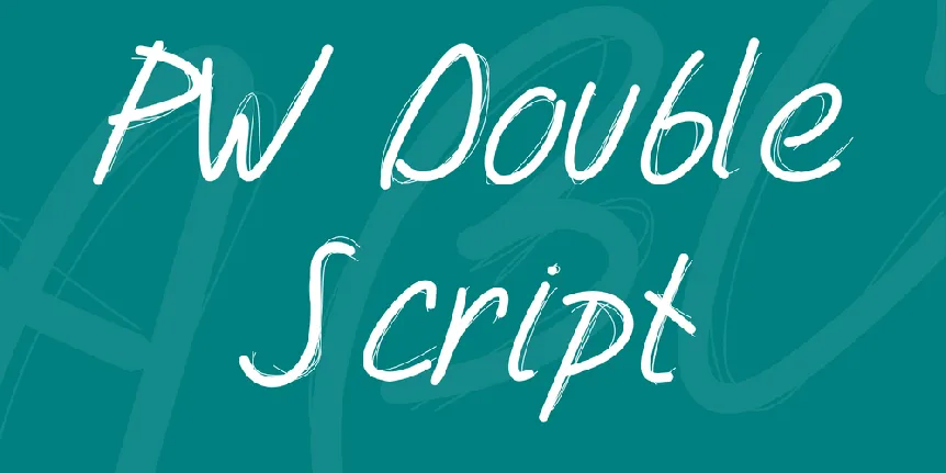 PW Double Script font