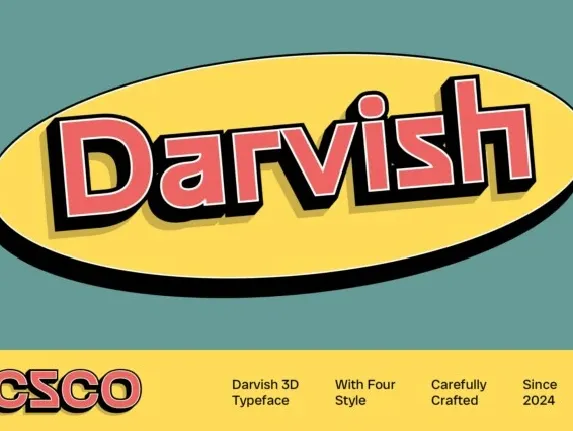 CS Darvish 3D font