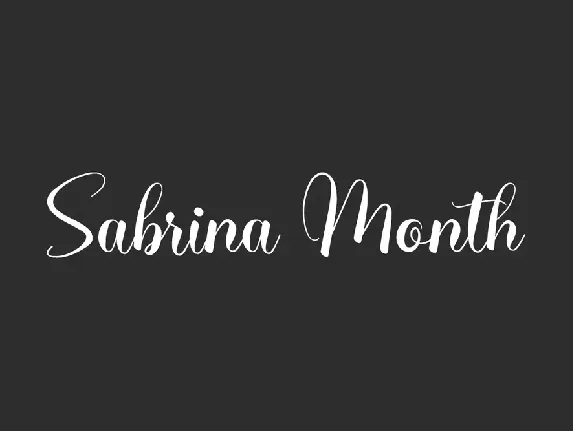 Sabrina Month Demo font