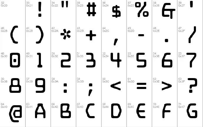 Mainframe font