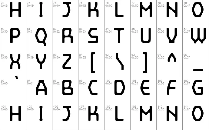 Mainframe font