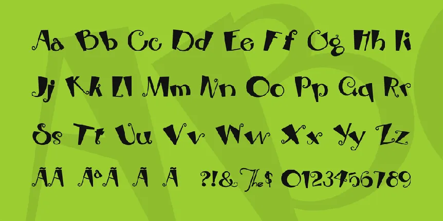 Rhubarb Pie font