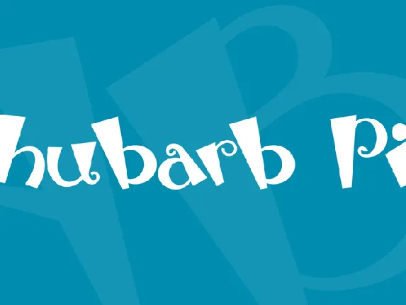 Rhubarb Pie font