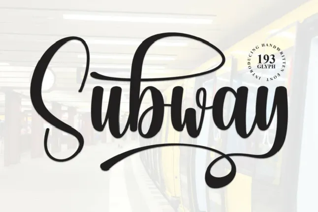 Subway Script font