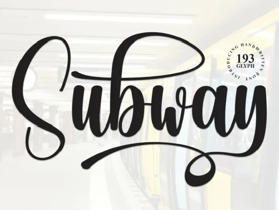 Subway Script font