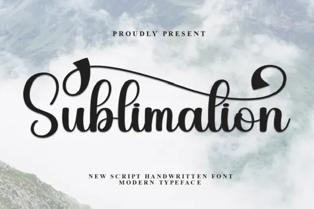 Sublimation Calligraphy font