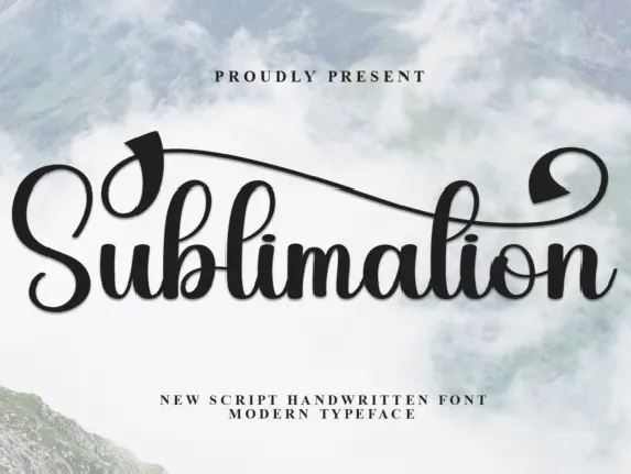 Sublimation Calligraphy font