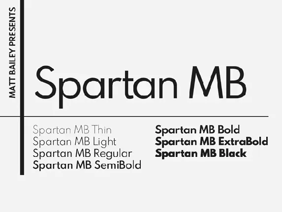 Spartan MB Family Free font