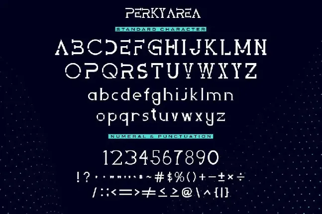 Perky Area Demo font