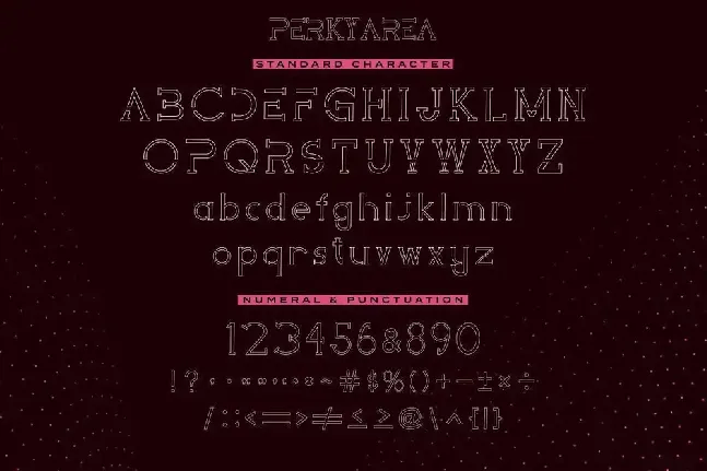 Perky Area Demo font