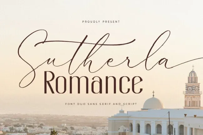 Sutherla Romance Duo font