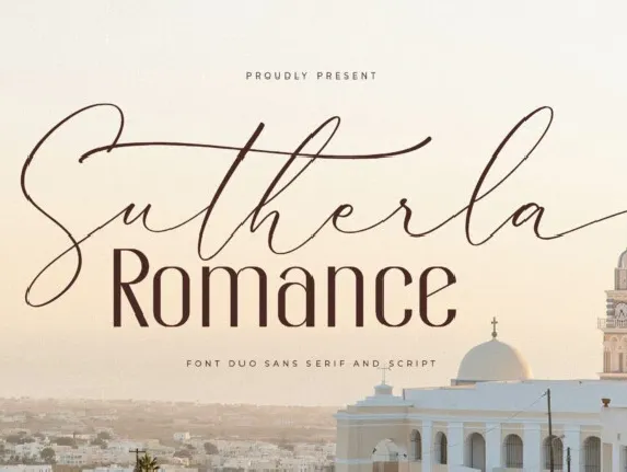 Sutherla Romance Duo font