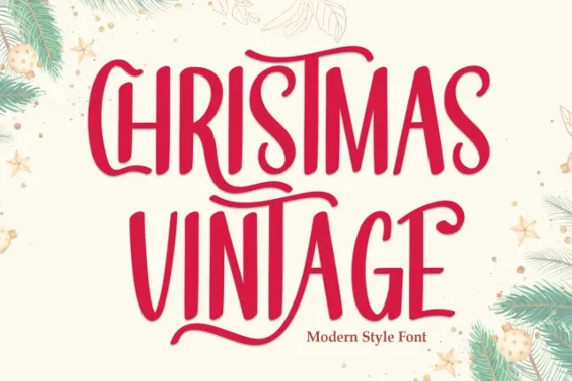 Christmas Vintage Display font