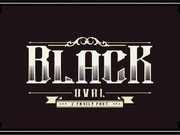 Black Oval Typeface Free font