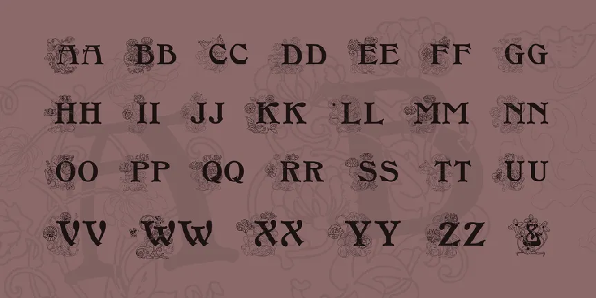 FloralCapsNouveau font