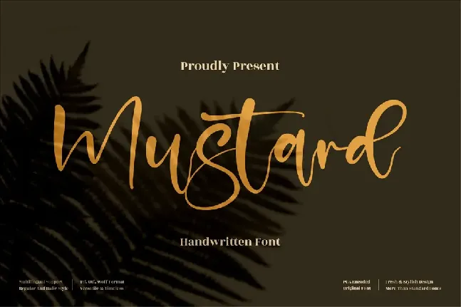 Mustard font