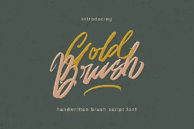 Gold Brush font