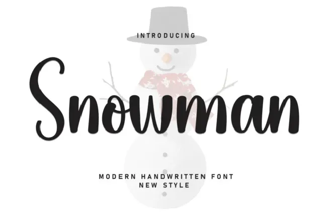 Snowman Script font