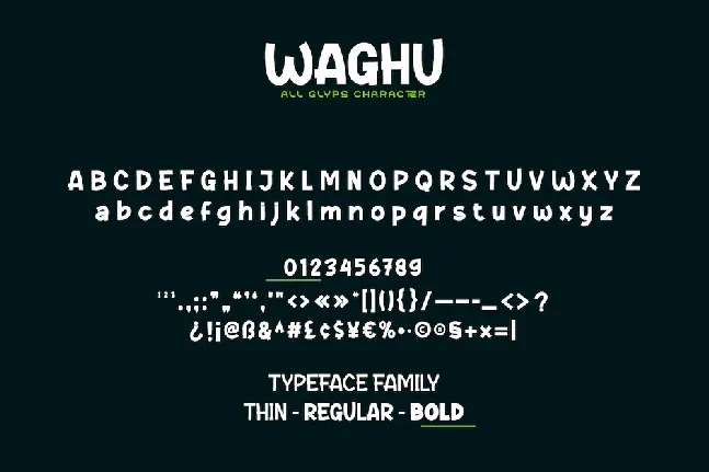 Waghu Family font