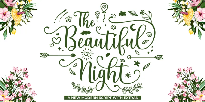 The Beautiful Night font