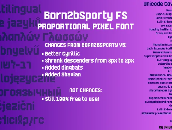 Born2bSporty FS font