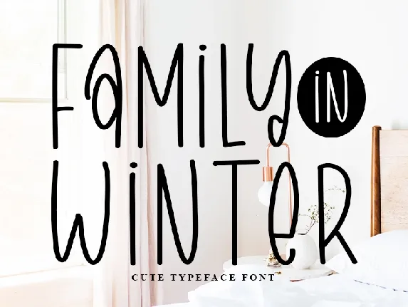 Family in Winter font