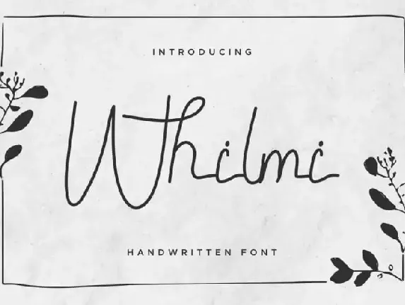 Whilmi Handwritten font