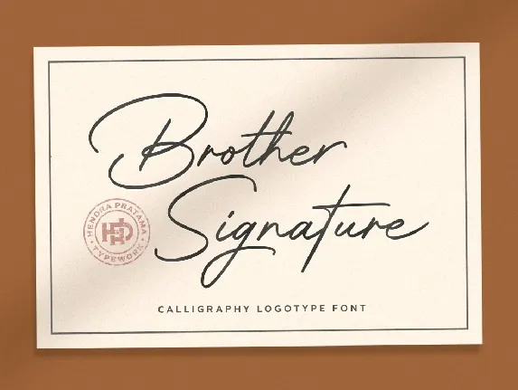 Brother Signature font