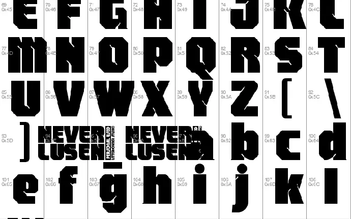 Neverlusen font