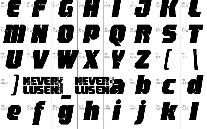 Neverlusen font