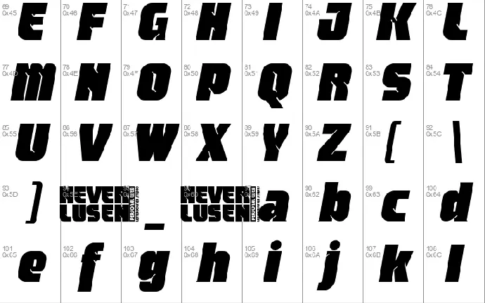 Neverlusen font