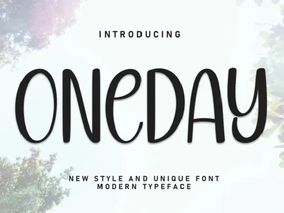 Oneday Display font